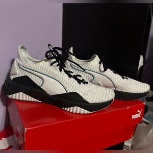 Puma Black and White Athletic Shoes